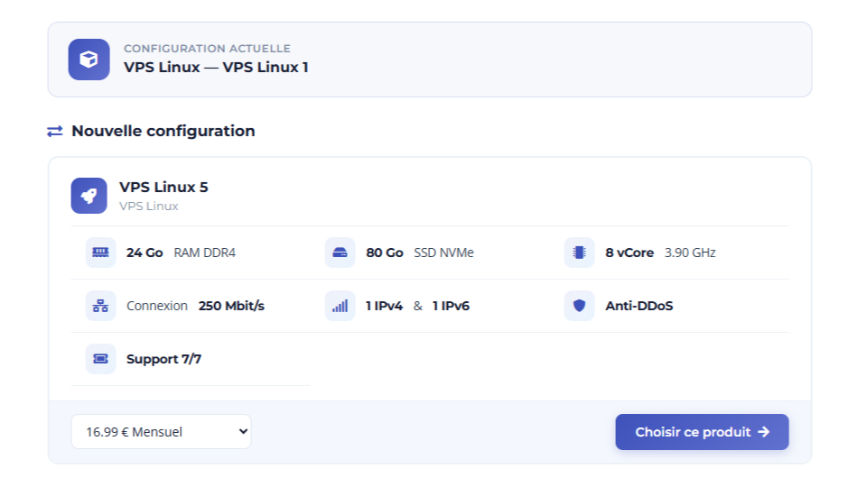 VPS évolutif et fiable